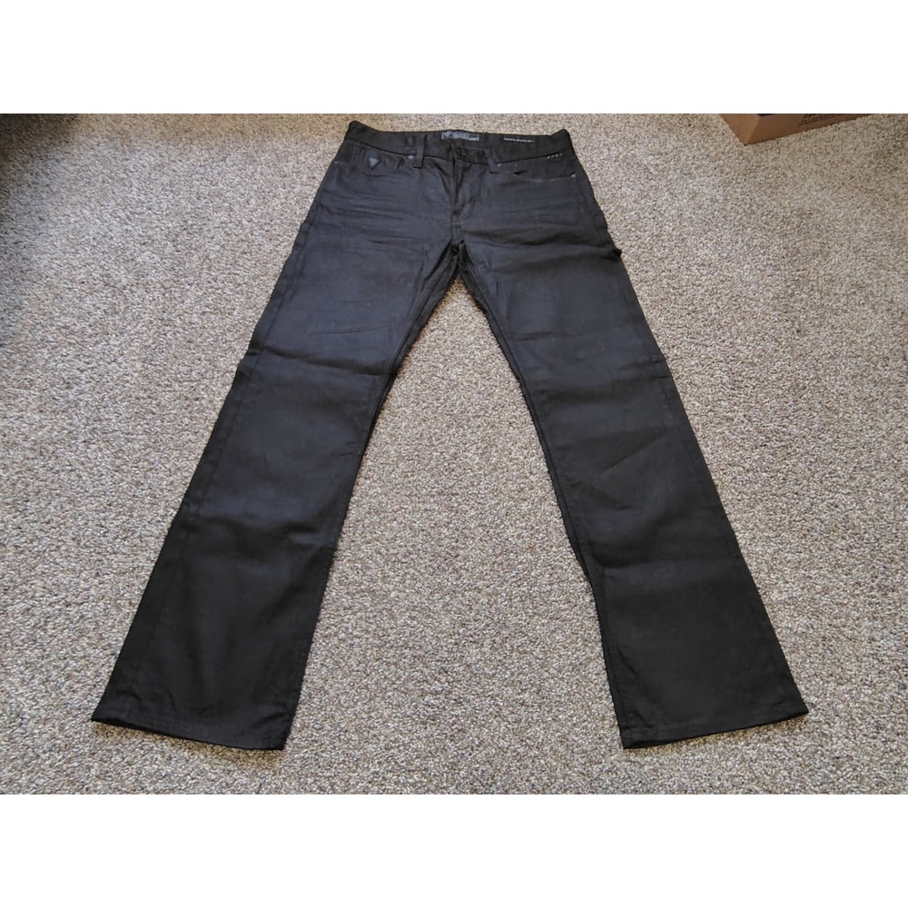 Guess Desmond Relaxed Straight Coated Black Jeans Mens 34x32 MB201120CW0
